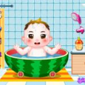 Happy Baby Bathing Time