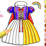Princess Glitter Coloring