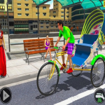 Bicycle Tuk Tuk Auto Rickshaw Free Driving Game