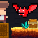 Tiny Man And Red Bat