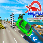 Marvelous Highway Car Stunt Ramp Car Stunt Race 