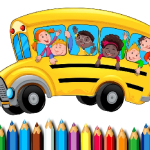 School Bus Coloring Book