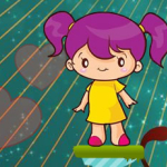 Valentine Girl Jumping