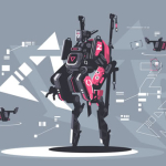 Alien Robot Warrior Hidden