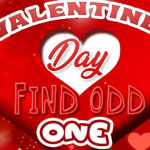 Valentines Day Find Odd One Out