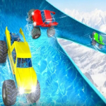 Crazy Monster Truck Water Slide Game