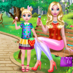 Mommy And Daughter Summer Day 