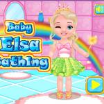 Baby Elsa Bathing